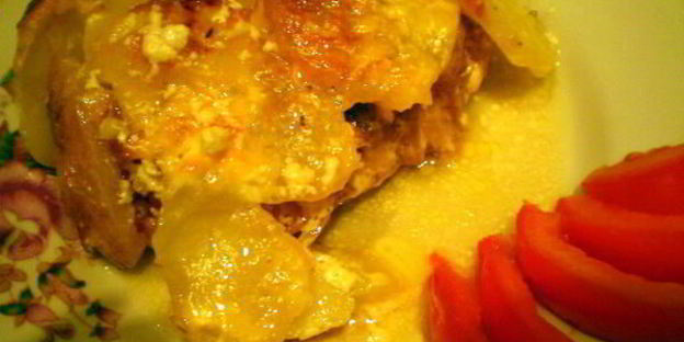 запеканка с курицей и овощами