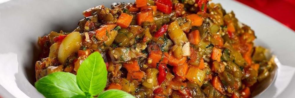 Баклажанная икра кусочками на зиму пальчики оближешь