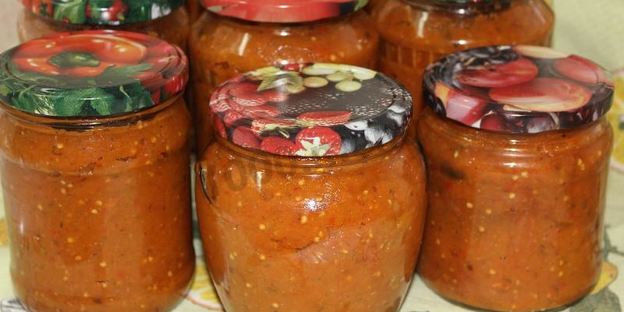 баклажановая икра на зиму бабусина