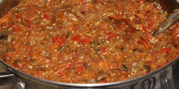 баклажановая икра на зиму бабусина