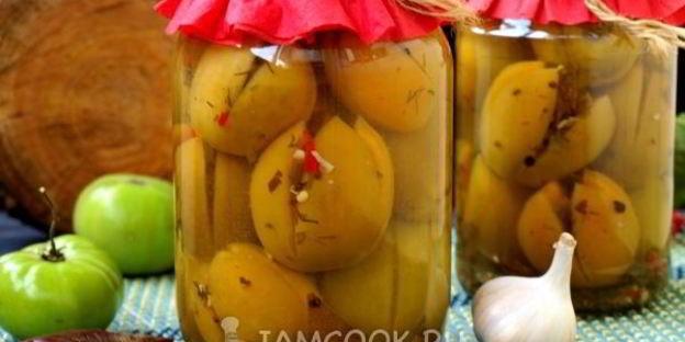 фаршированные зеленые помидоры на зиму по-грузински