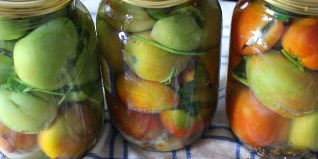 фаршированные зеленые помидоры на зиму