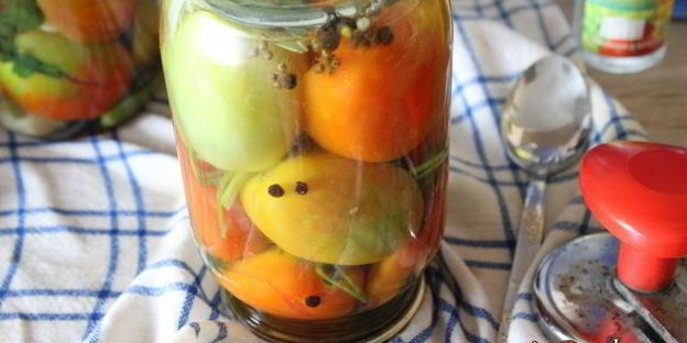 фаршированные зеленые помидоры на зиму