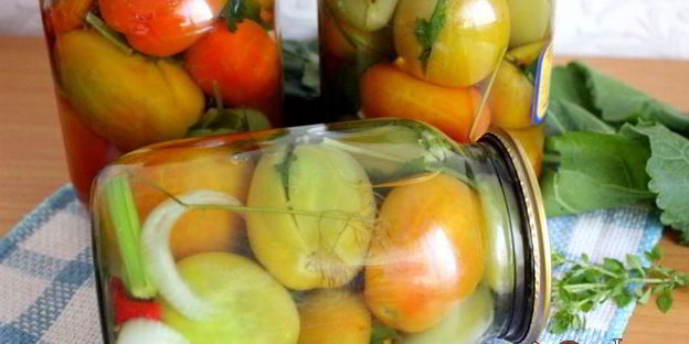 фаршированные зеленые помидоры на зиму