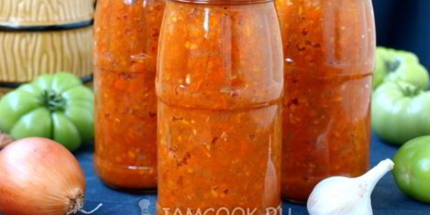 икра из зеленых помидоров на зиму