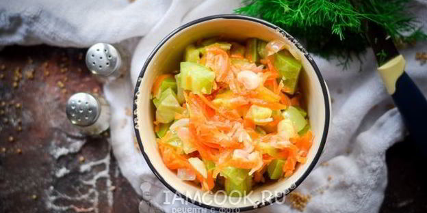 кабачки с луком и морковью на зиму