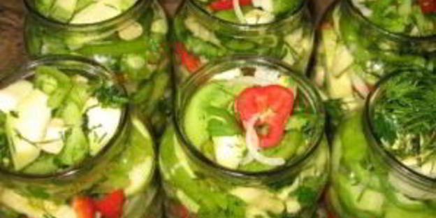 кабачки с помидорами на зиму