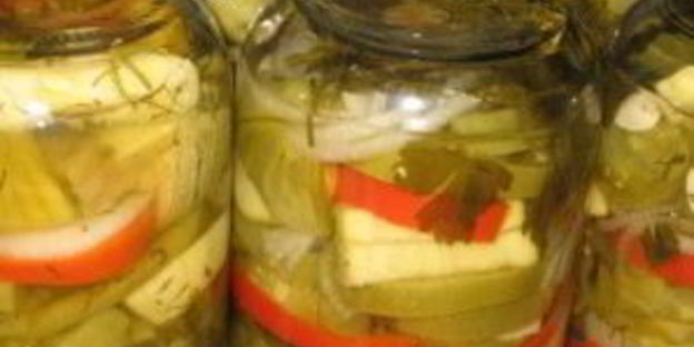 кабачки с помидорами на зиму