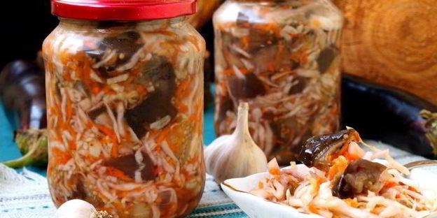 капуста с баклажанами на зиму