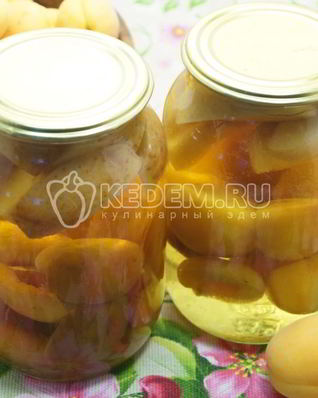 Компот из абрикосов c яблоками на зиму