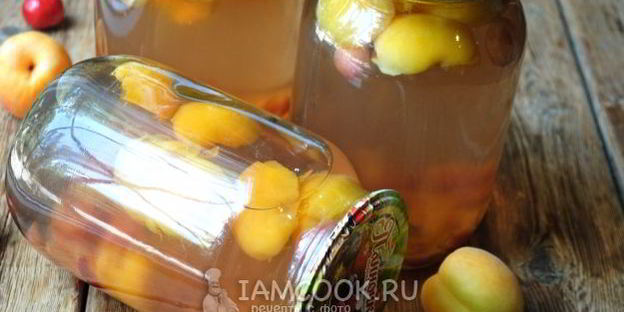 компот из черешни и абрикоса