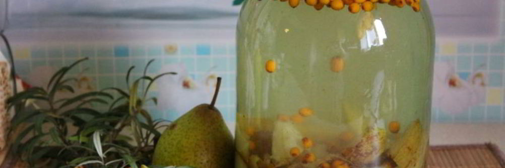 Компот из груш и облепихи на зиму