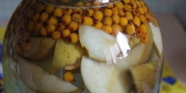 компот из груш и облепихи на зиму