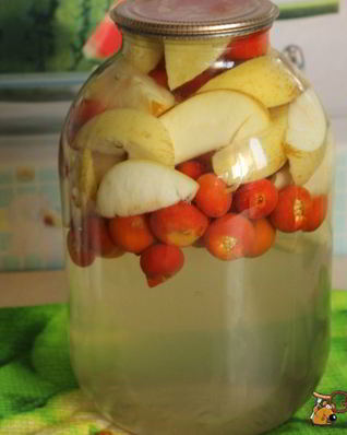 Компот из шиповника и яблок на зиму