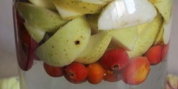 компот из шиповника и яблок на зиму