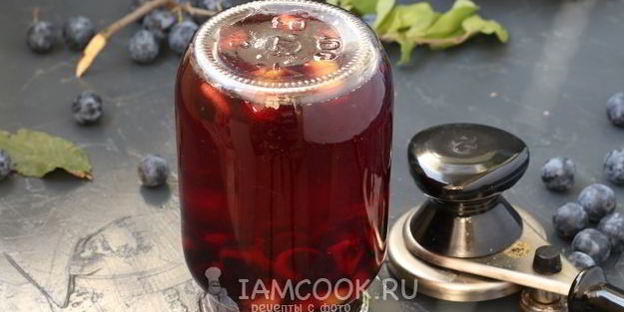 компот из терна на зиму без стерилизации