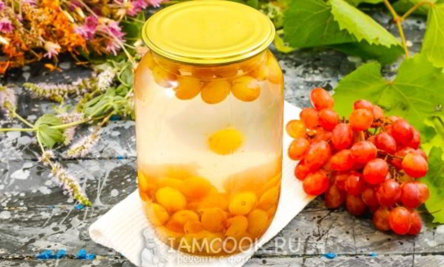 Рецепт компота из винограда кишмиш на зиму