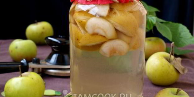 компот из яблок на зиму без стерилизации