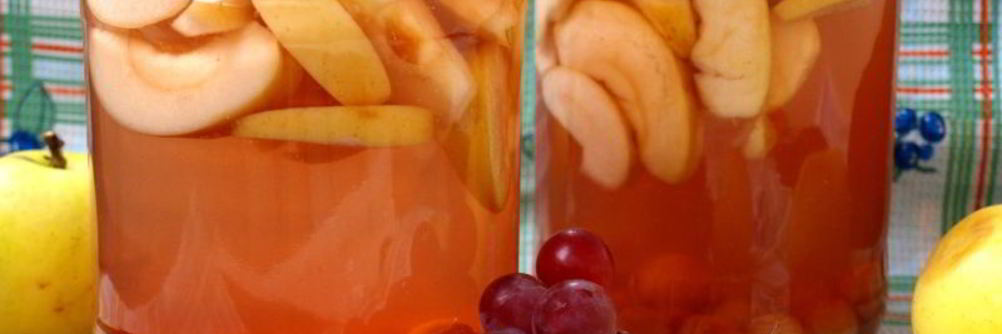 Компот из яблок с виноградом на зиму