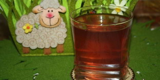 нектариновый компот с черешней, клубникой и апельсином