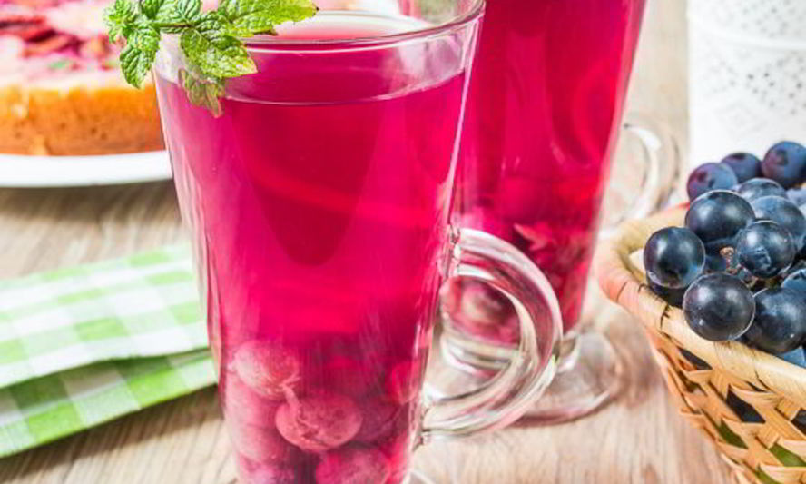 Рецепт виноградного компота с мятой