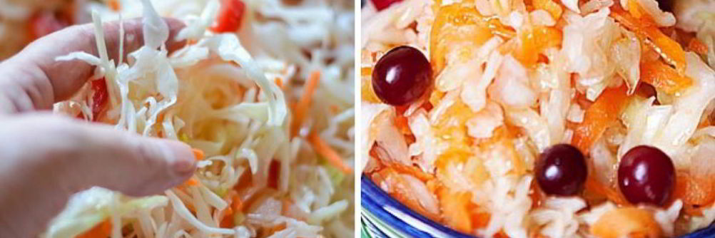Квашеная капуста с брусникой