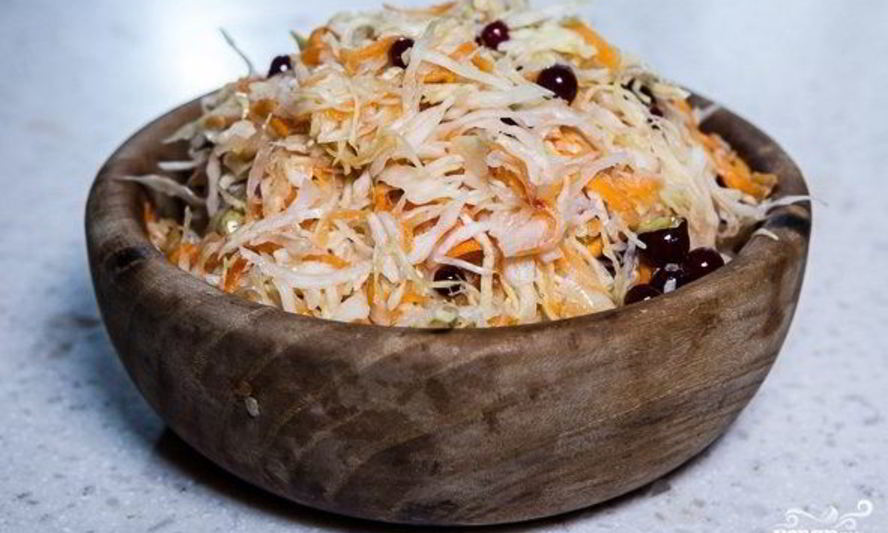 Рецепт квашеной капусты с клюквой