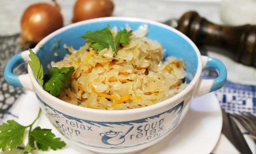 Рецепт квашеной капусты жареной на сковороде