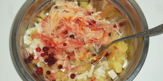 квашенная капуста с картофелем