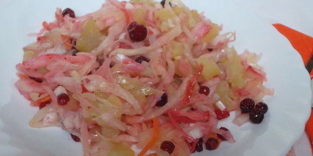 квашенная капуста с картофелем