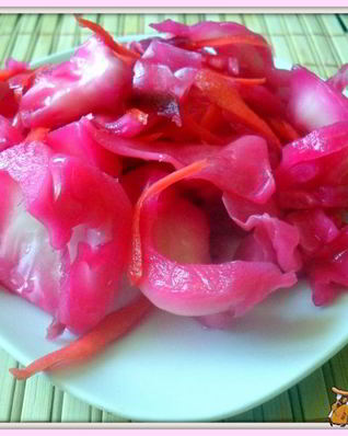 Быстро маринованная капуста Розовый закат