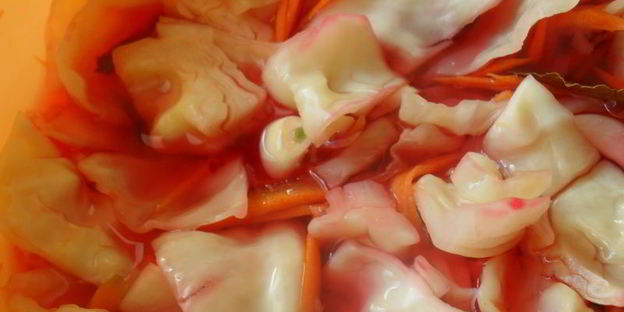 быстро маринованная капуста розовый закат