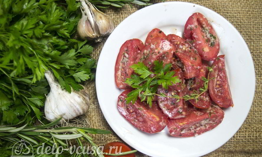 Рецепт быстрых маринованных помидоров