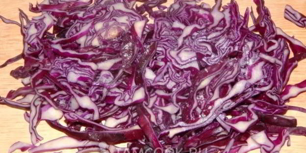 капуста краснокочанная, маринованная на зиму