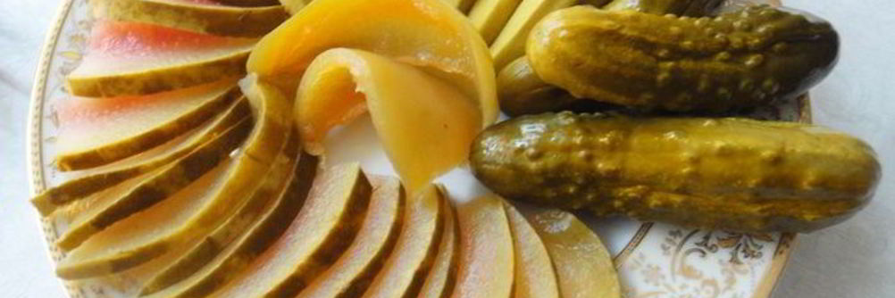 Маринованная бамия и арбуз