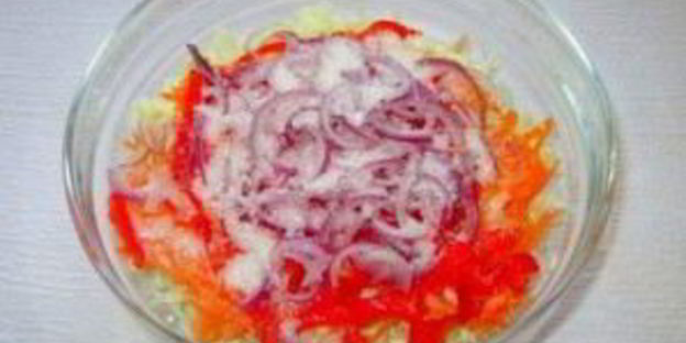 маринованная капуста с красным перцем