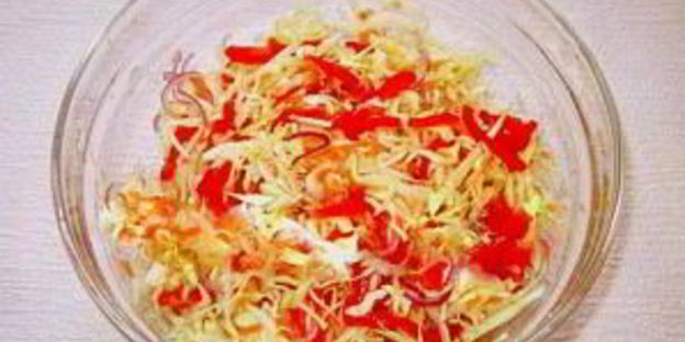 маринованная капуста с красным перцем