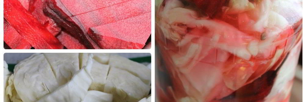 Маринованная капуста со свеклой пелюстка