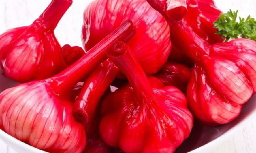 Рецепт маринованного чеснока со свеклой