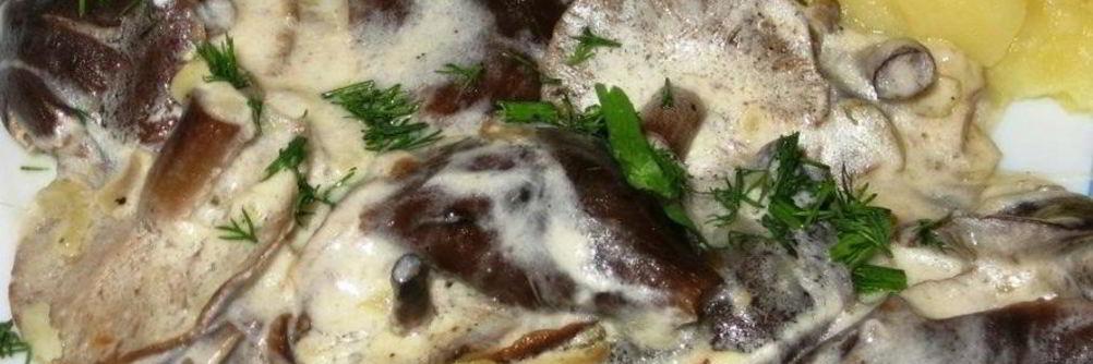 Маринованные опята в сметане