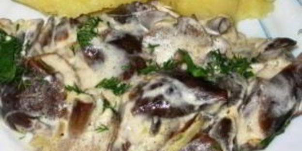маринованные опята в сметане