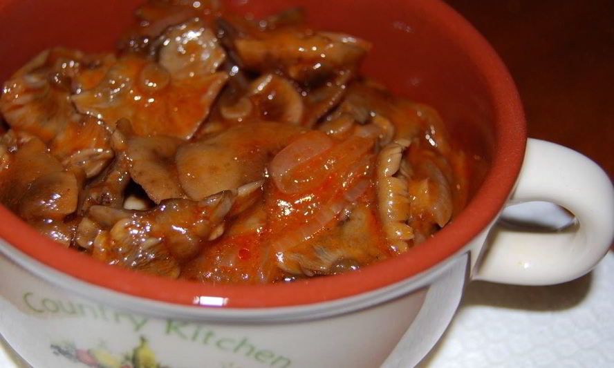 Рецепт маринованных опят в томатном соусе