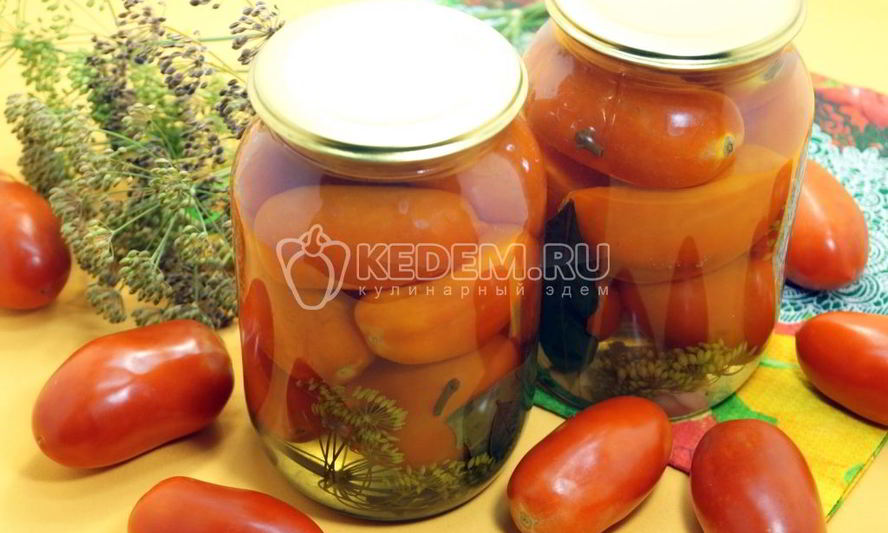 Рецепт маринованных помидоров в литровых банках на зиму