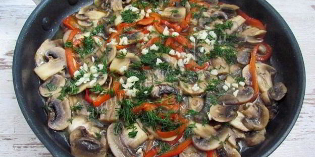 маринованные шампиньоны со сладким перцем