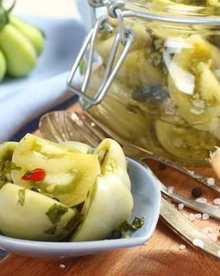 Маринованные зеленые помидоры