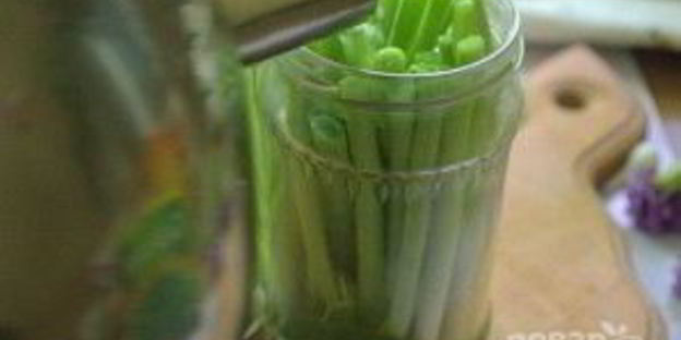 молодой чеснок маринованный