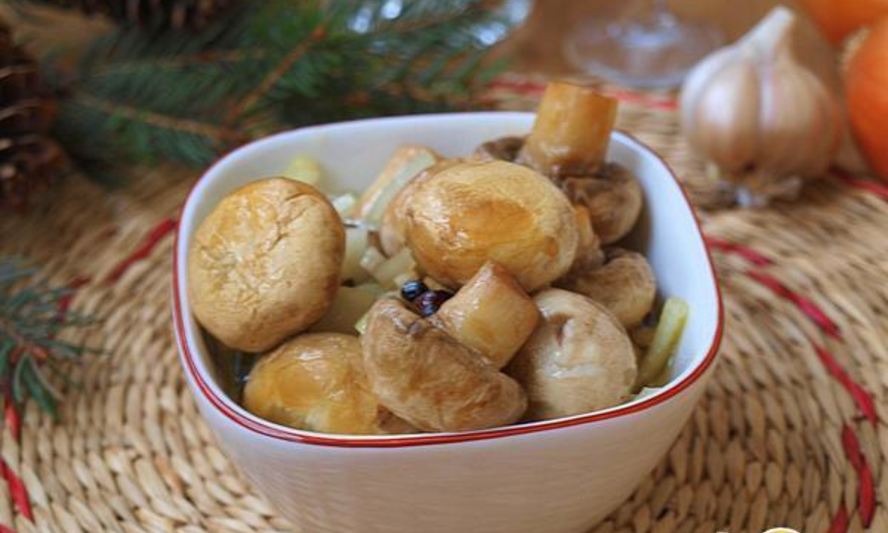 Рецепт очень быстрых маринованных шампиньонов