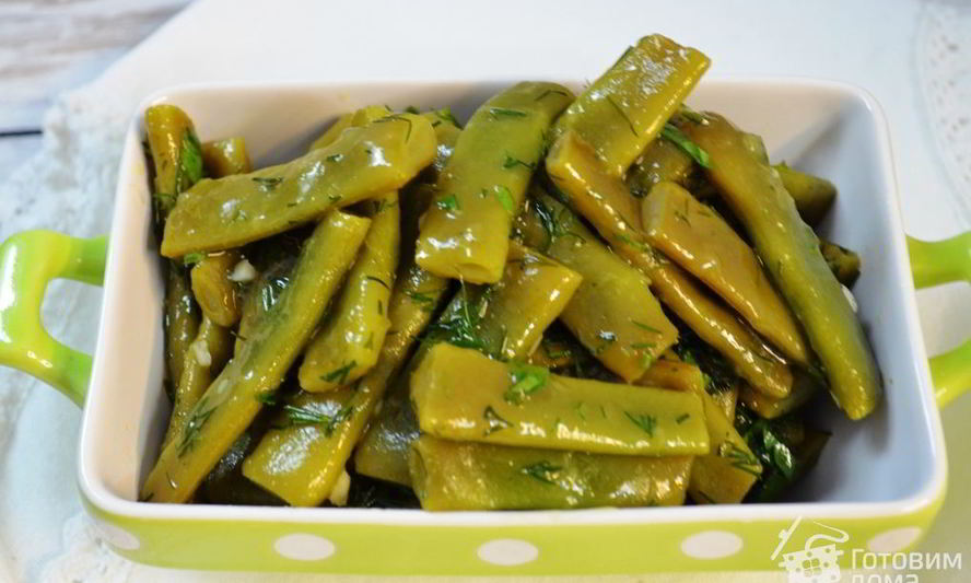 Рецепт зеленой фасоли маринованной