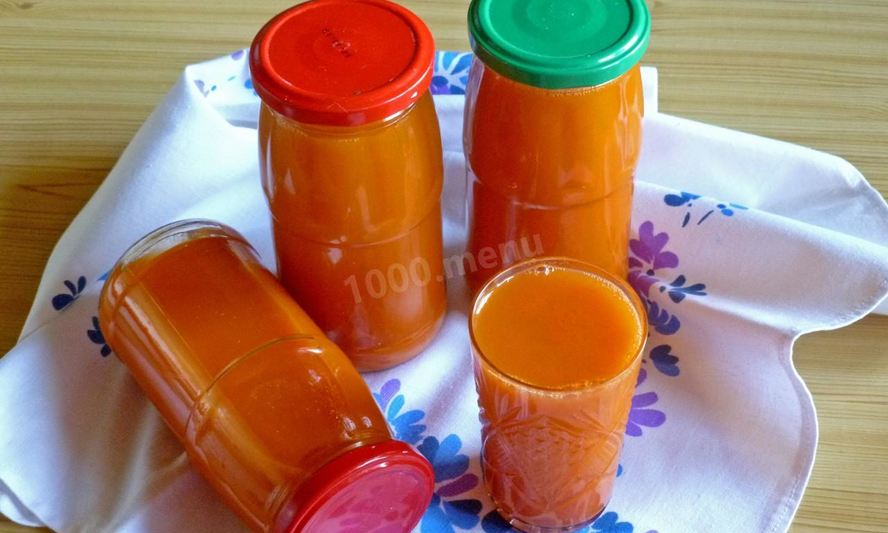 Рецепт морковного сока на зиму