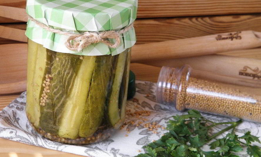 Рецепт огурчиков с горчицей на зиму